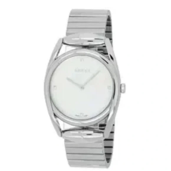 NEW in Box GUCCI Quiet Luxury Crystal Mother-of-Pearl Watch w Authenticity Cert. - Picture 10 of 12